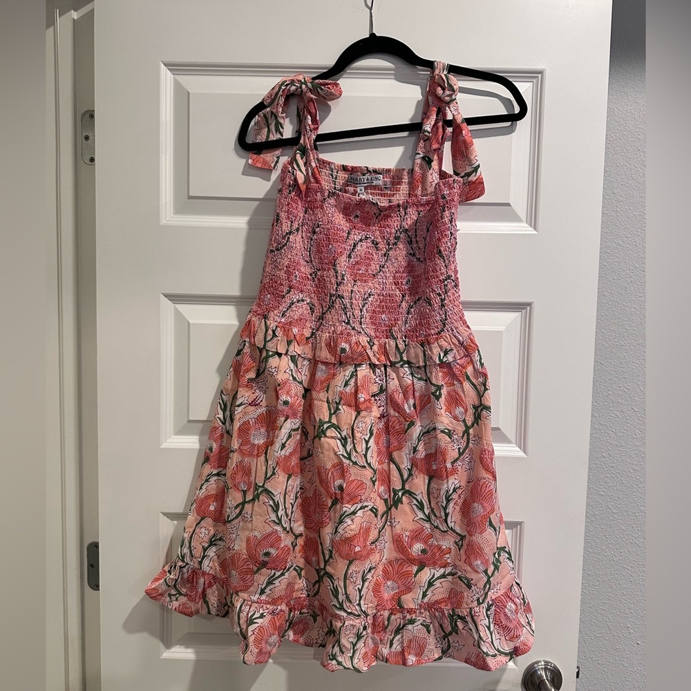 NWT Boutique smocked Dress ruffle bottom- medium
